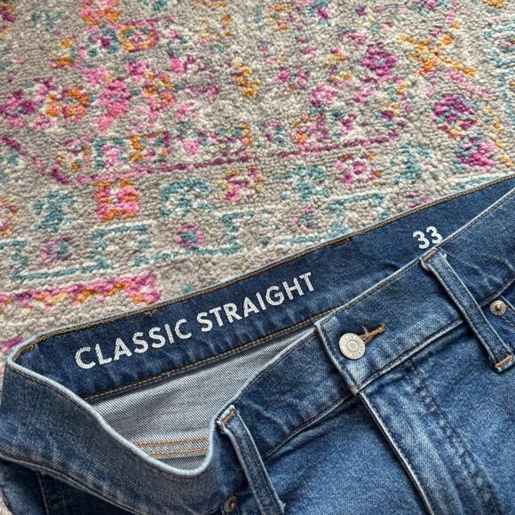 J. Crew Classic Straight Leg Blue Medium Wash High Rise Jeans Women’s Size 33 - Picture 8 of 11